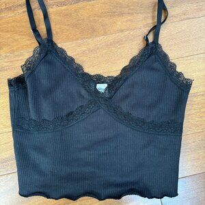 black cropped cami